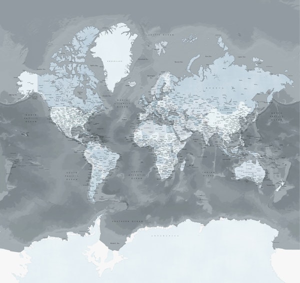 World map Zanders Antarctica