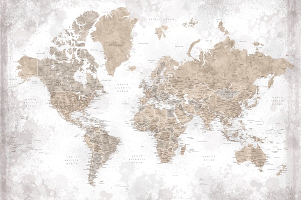 Detailed world map Kacia