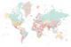 Detailed world map Pastella