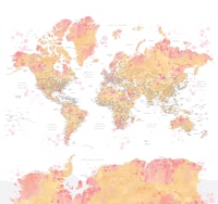 World map Amanda Antarctica tapetit