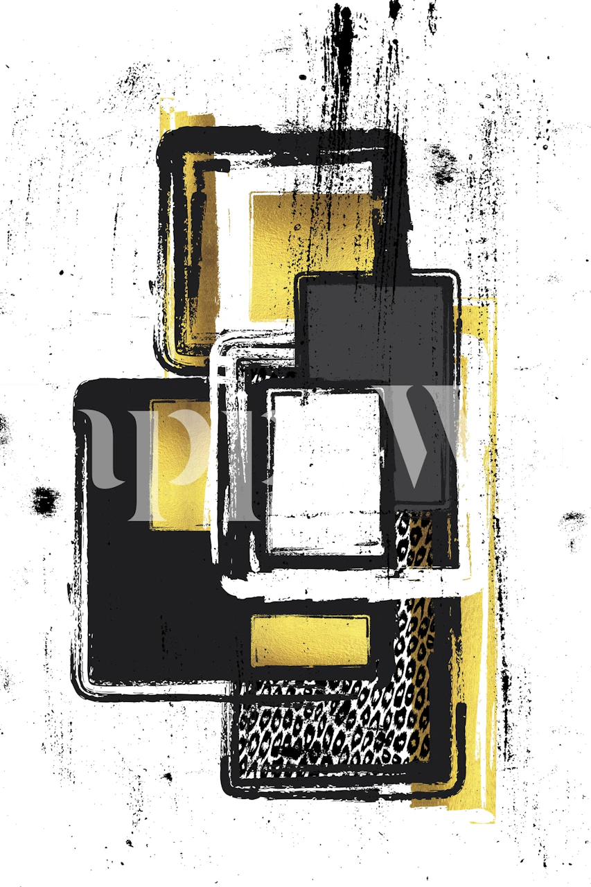 Abstract Painting No 3 Gold Tapete