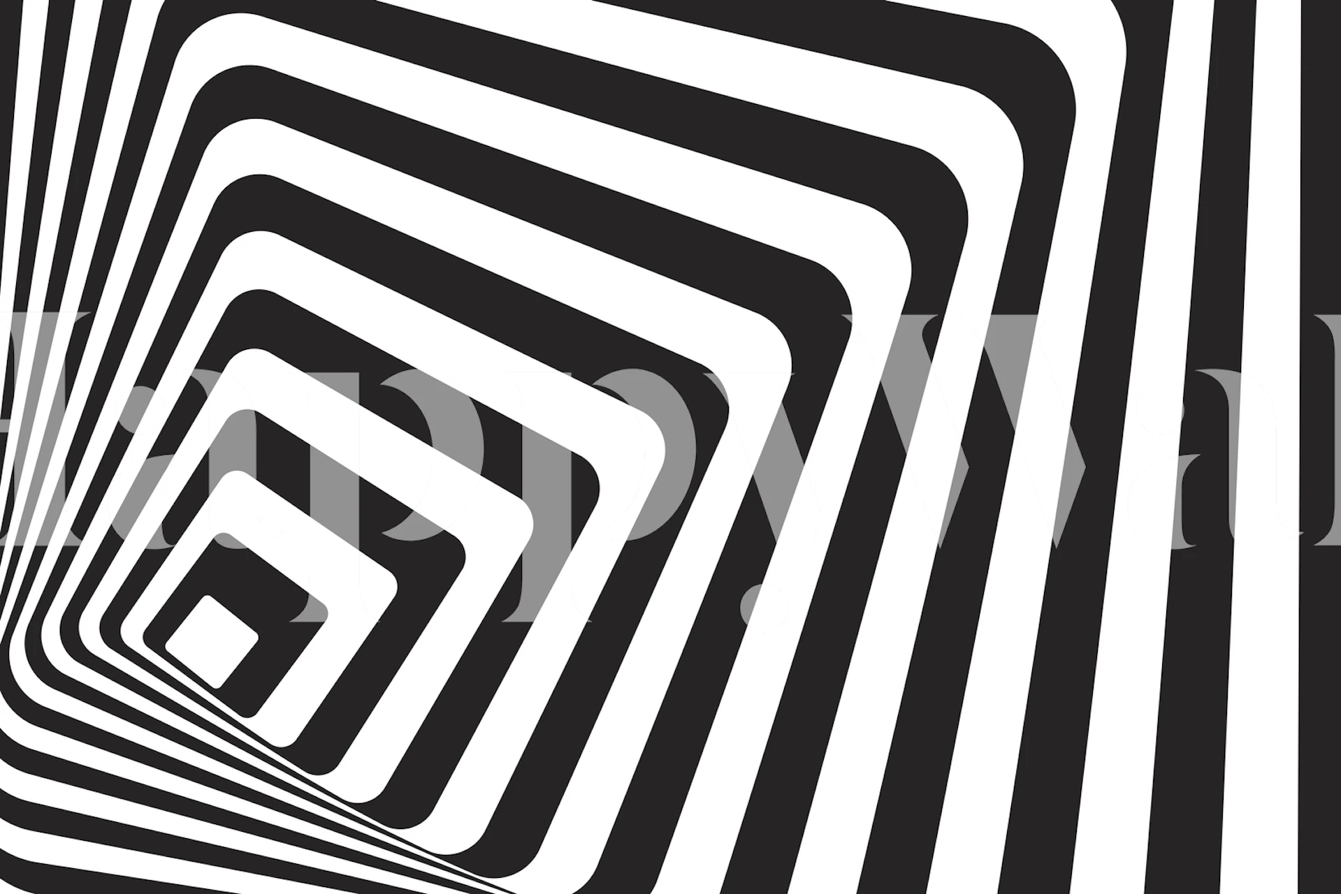Black and white geometric 3D op-art wallpaper