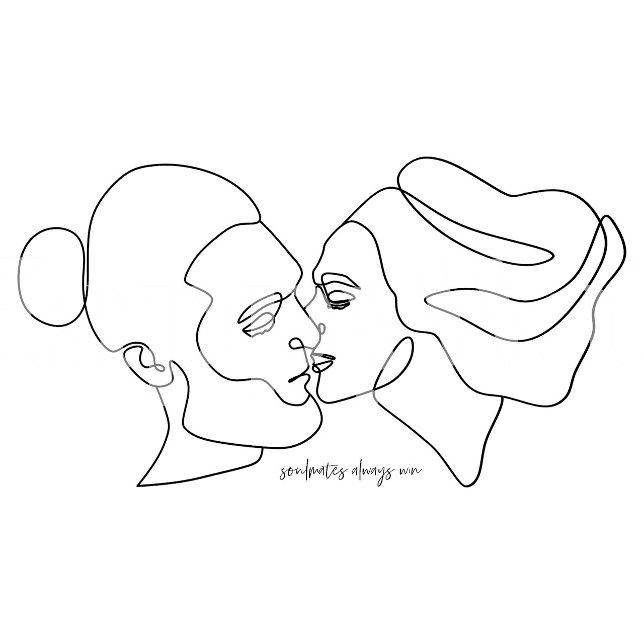 Soulmates win ταπετσαρία σε μία ζεστή δωμάτιο