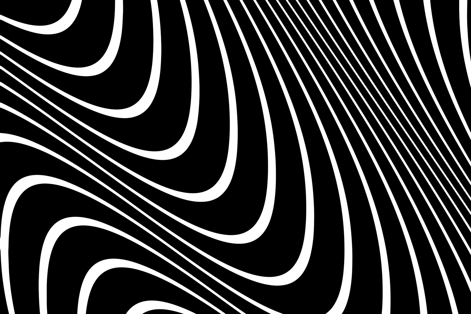 Black and White Retro Lines Wallpaper | Happywall