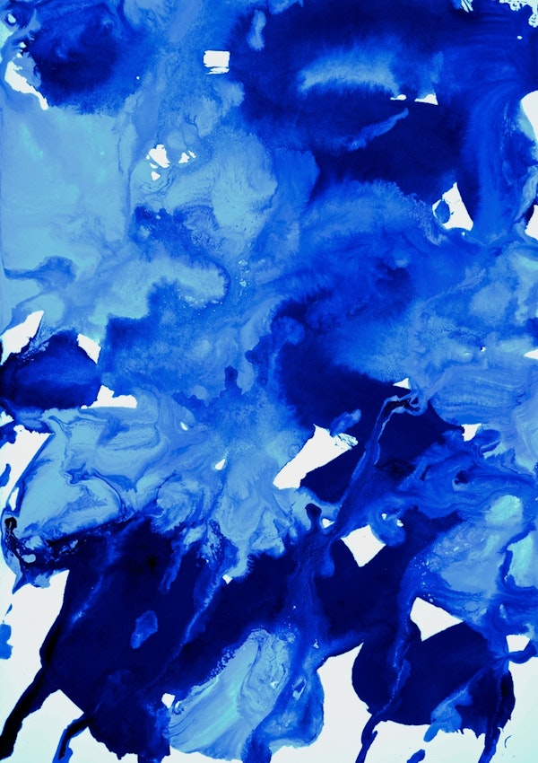 inkblot marble blue