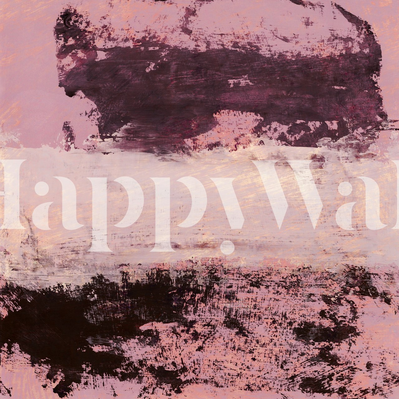 Burgundy and pink abstract brushstroke wallpaper