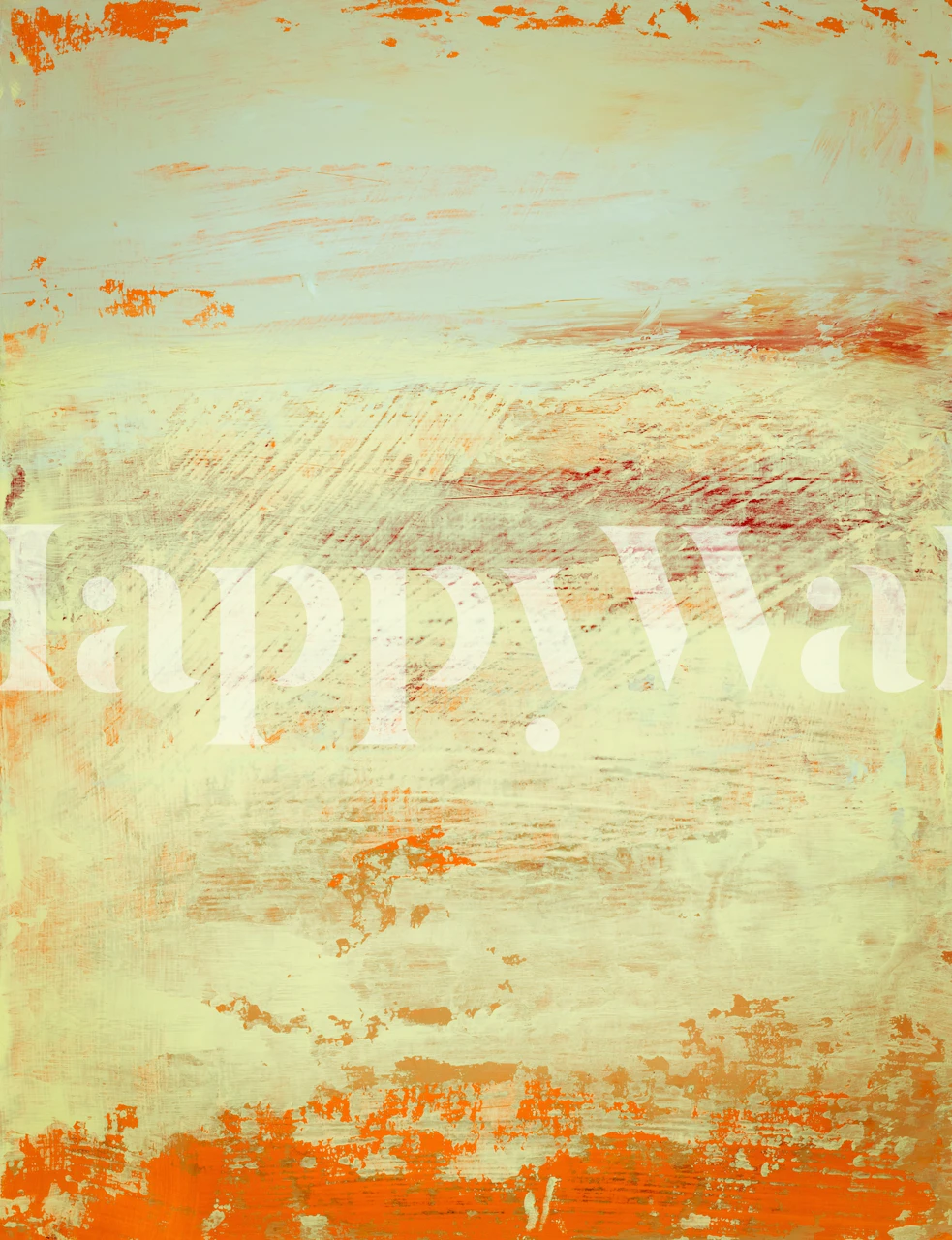 Abstract orange and blue wallpaper with textured brush strokes