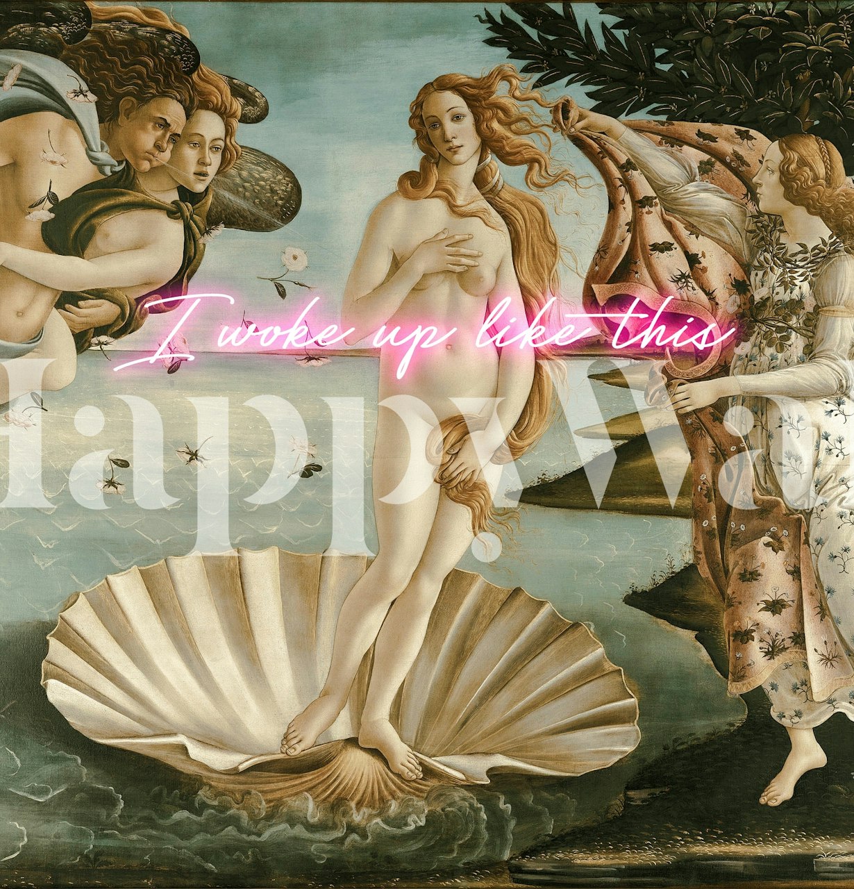 Papier peint Birth of Venus Neon dans une pièce