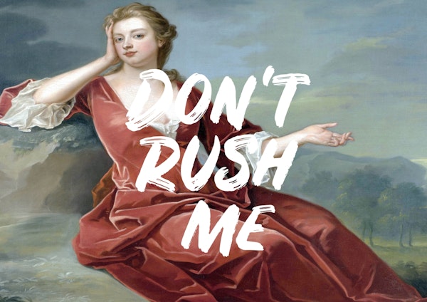 Dont Rush Me Altered Art White