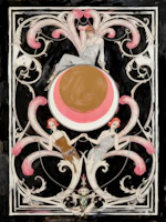 Moon Ladies Modern Art Deco tapete
