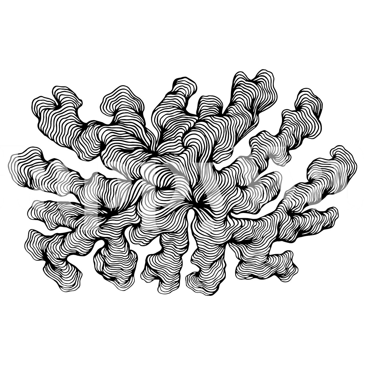 Floating Lines abstrakcyjna tapeta w pokoju