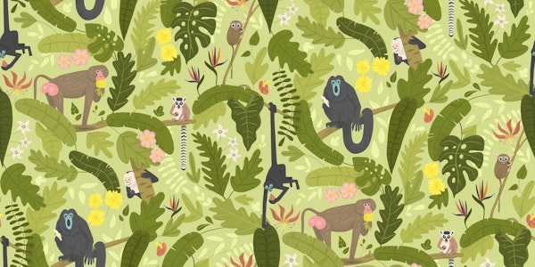 Monkeys & Lemurs in the Jungle XL