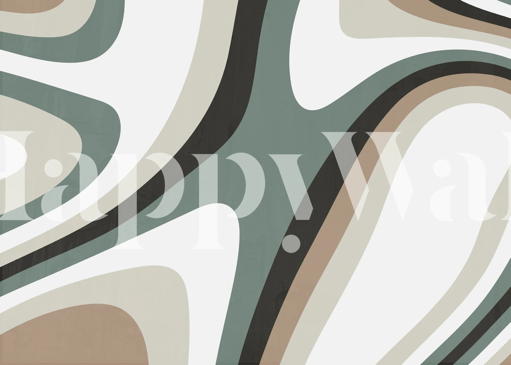 Abstract organic shapes in soft earth tones wallpaper