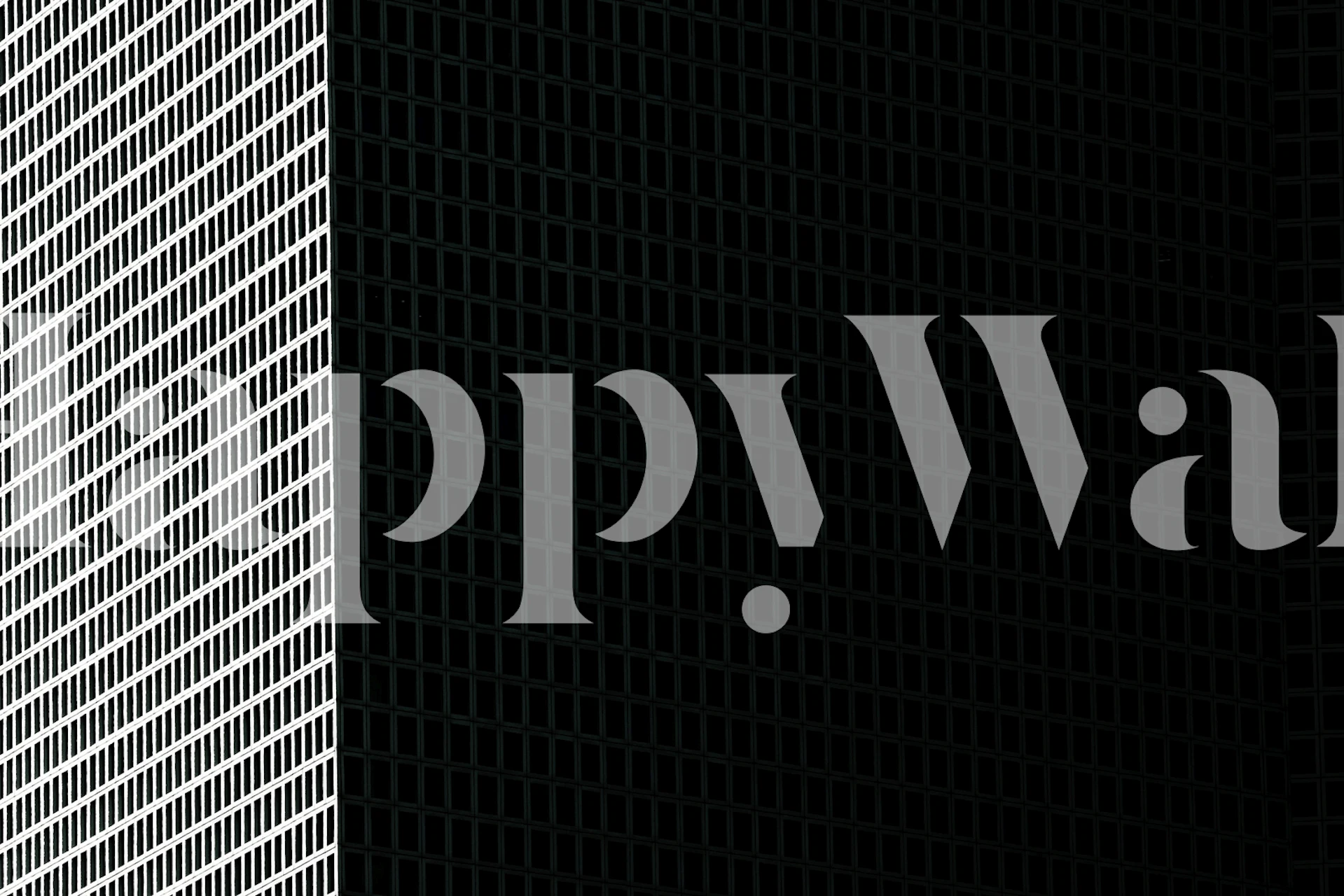 Black and white geometric pattern wallpaper