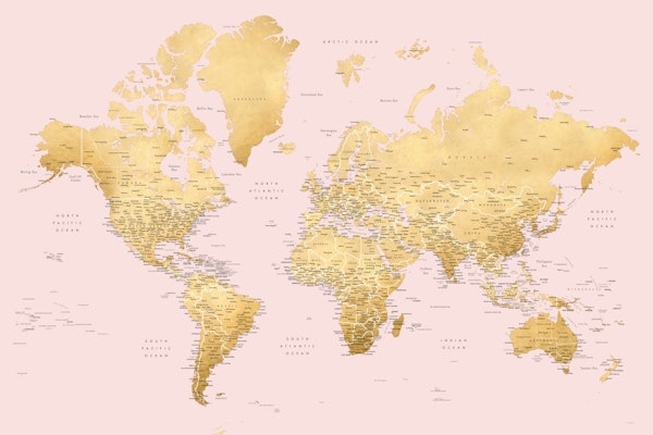 Detailed world map Lalita