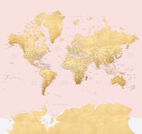 World map Lalita Antarctica tapete