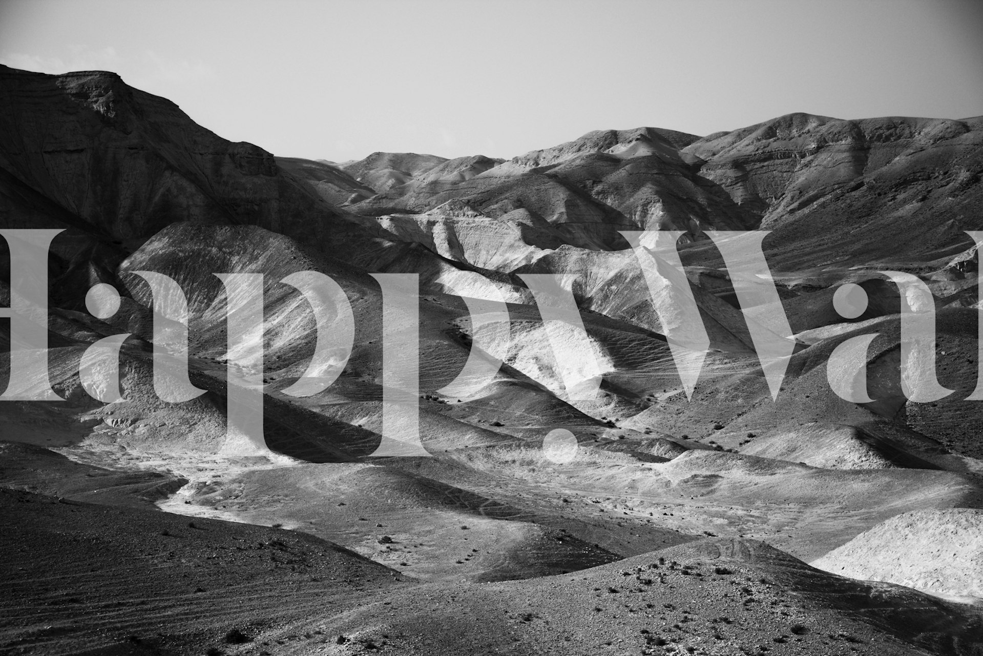 Mountains of the Judean Desert wallpaper in a room