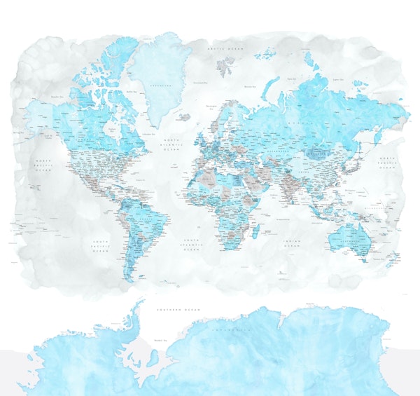 World map Jabulani Antarctica