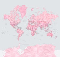 World map Odelya Antarctica tapetit