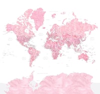 World map Damla Antarctica tapetit