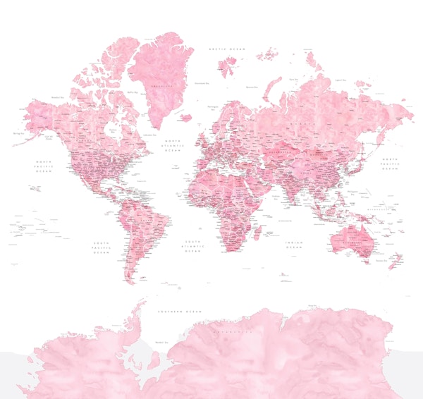 World map Damla Antarctica