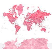 World map Wanda Antarctica tapetit