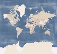 World map Oysin Antarctica papiers peint