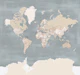 World map Landers Antarctica
