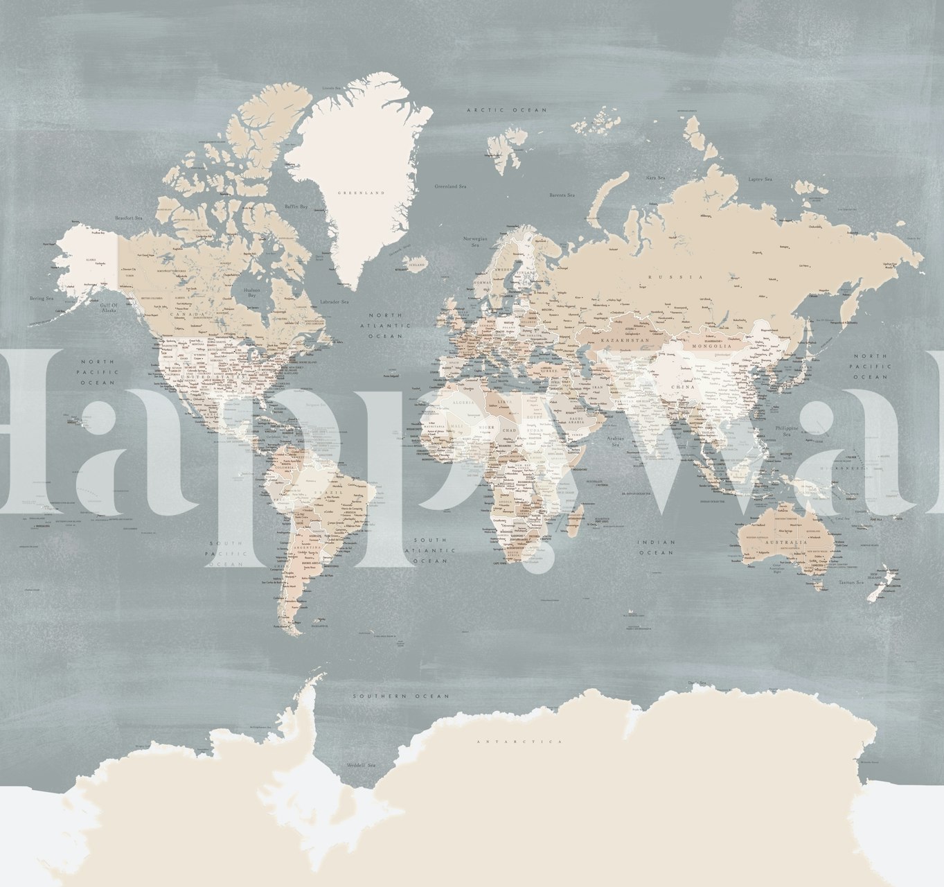 Shop World Map Landers Antarctica Wallpaper - Happywall