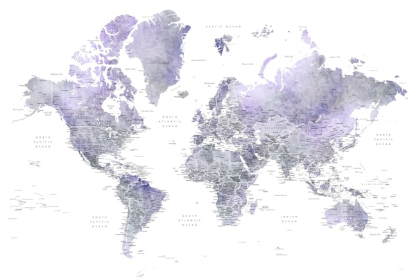 Detailed world map Lilas