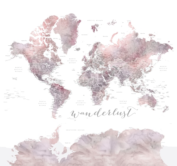 Wanderlust world map Peniel A