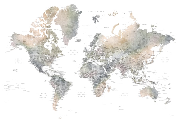 Detailed world map Habiki