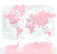 World map Gopi Antarctica ταπετσαρία