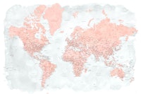 Detailed world map Lynnette tapete