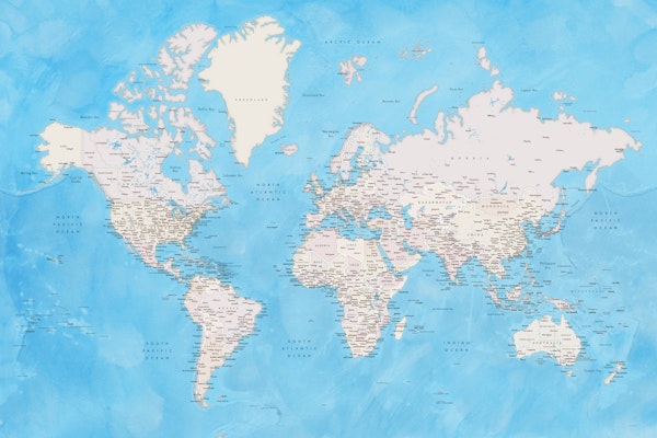 Detailed world map Benning