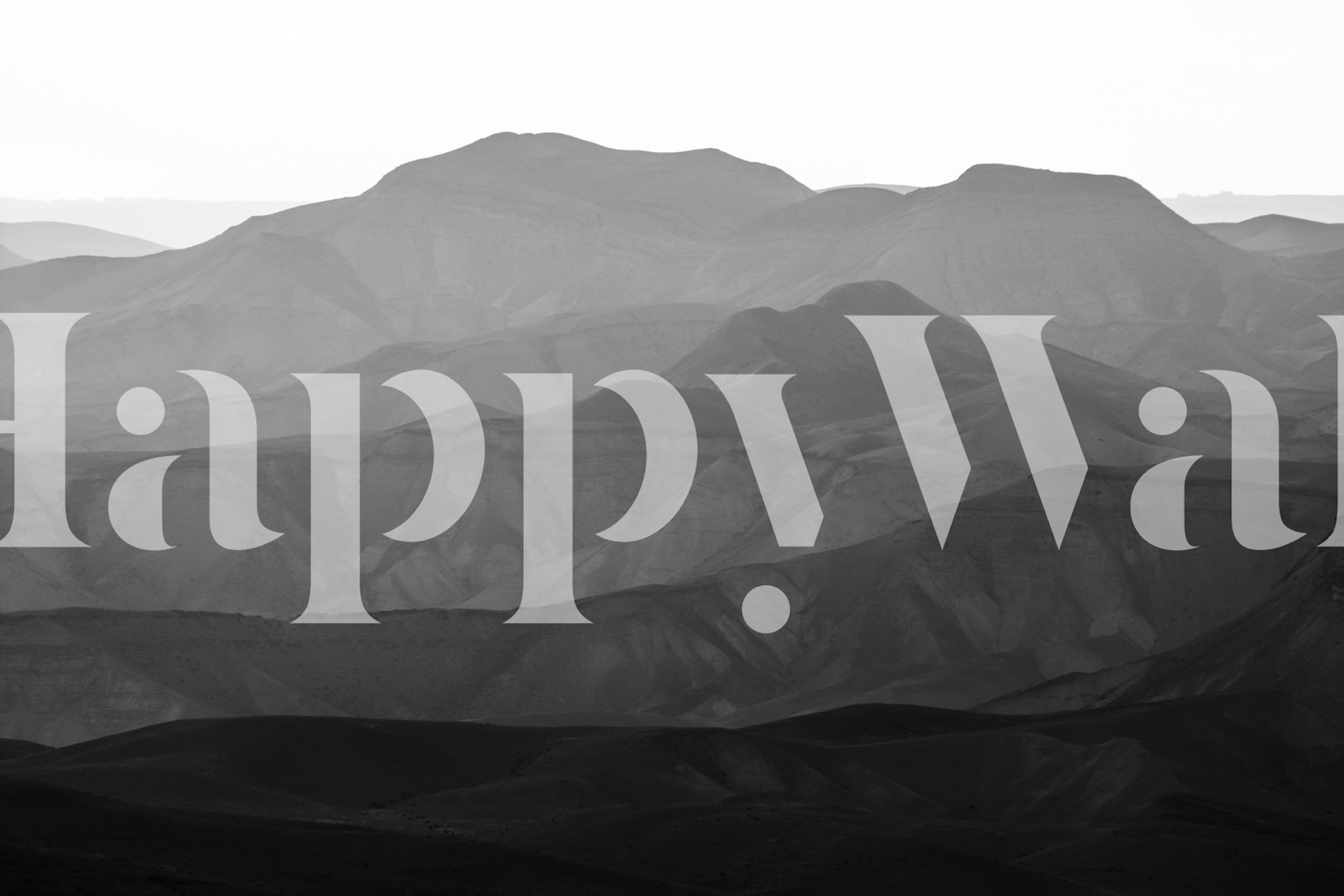 Monokrom tapet av Judean Desert-bergen som lägger till lugn till inredningen