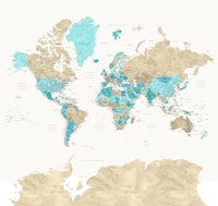 World map Phillipa Antarctica wallpaper