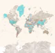 World map Romy Antarctica