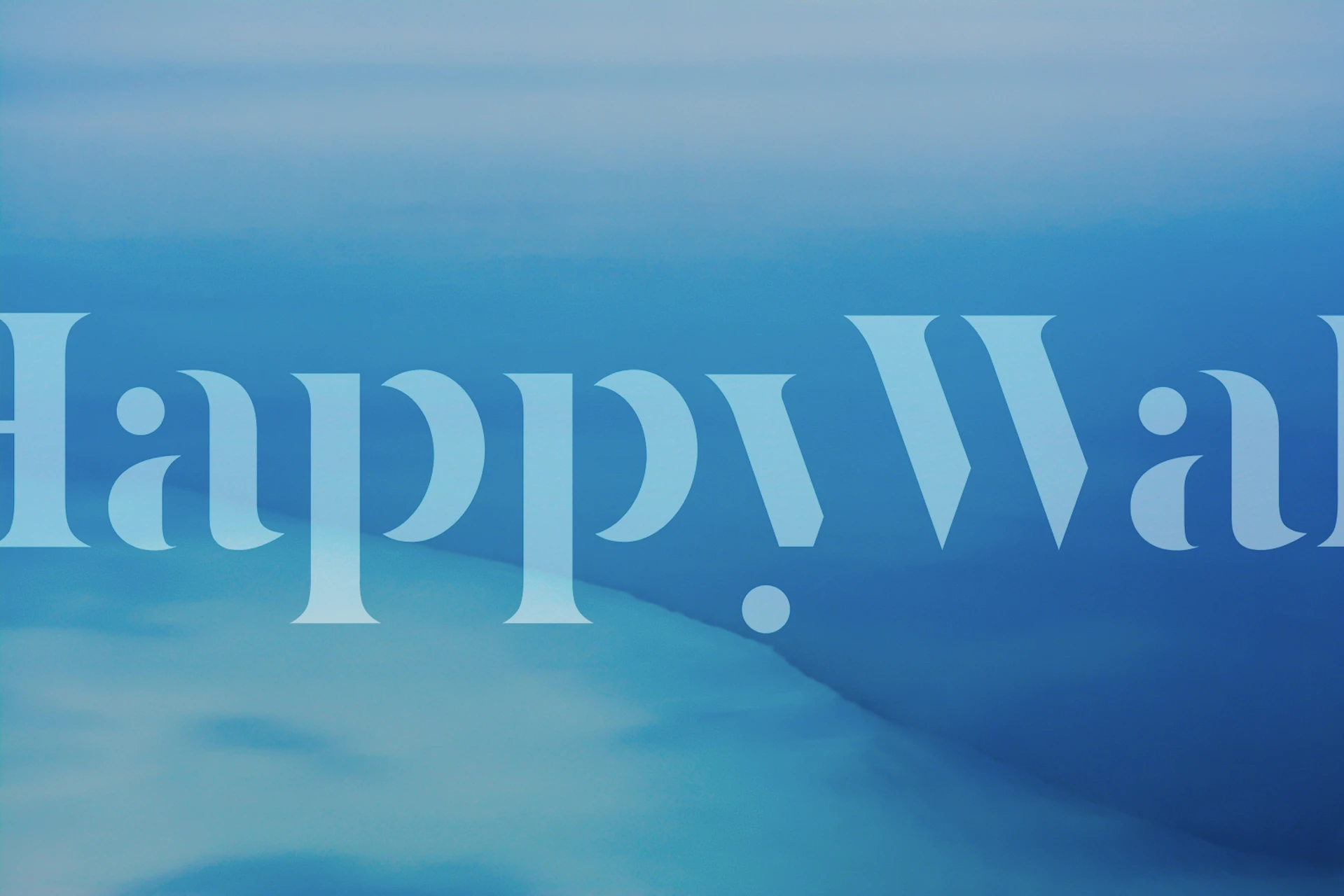 Blue ocean gradient landscape wallpaper