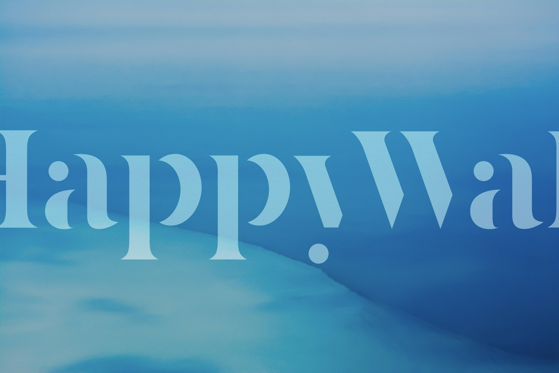 Blue ocean gradient landscape wallpaper