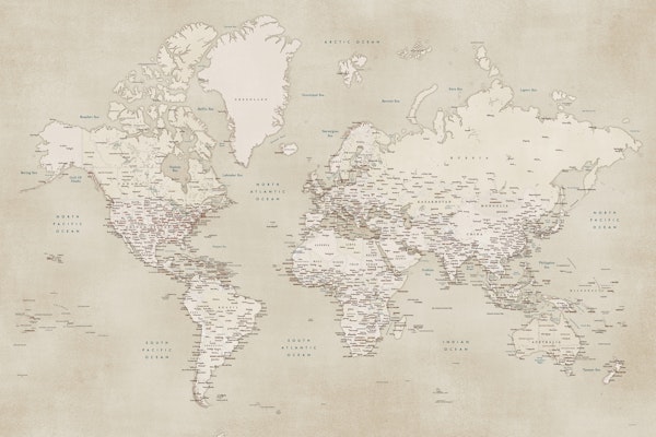Detailed world map Gentry