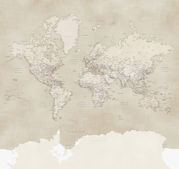 Worl map Gentry Antarctica