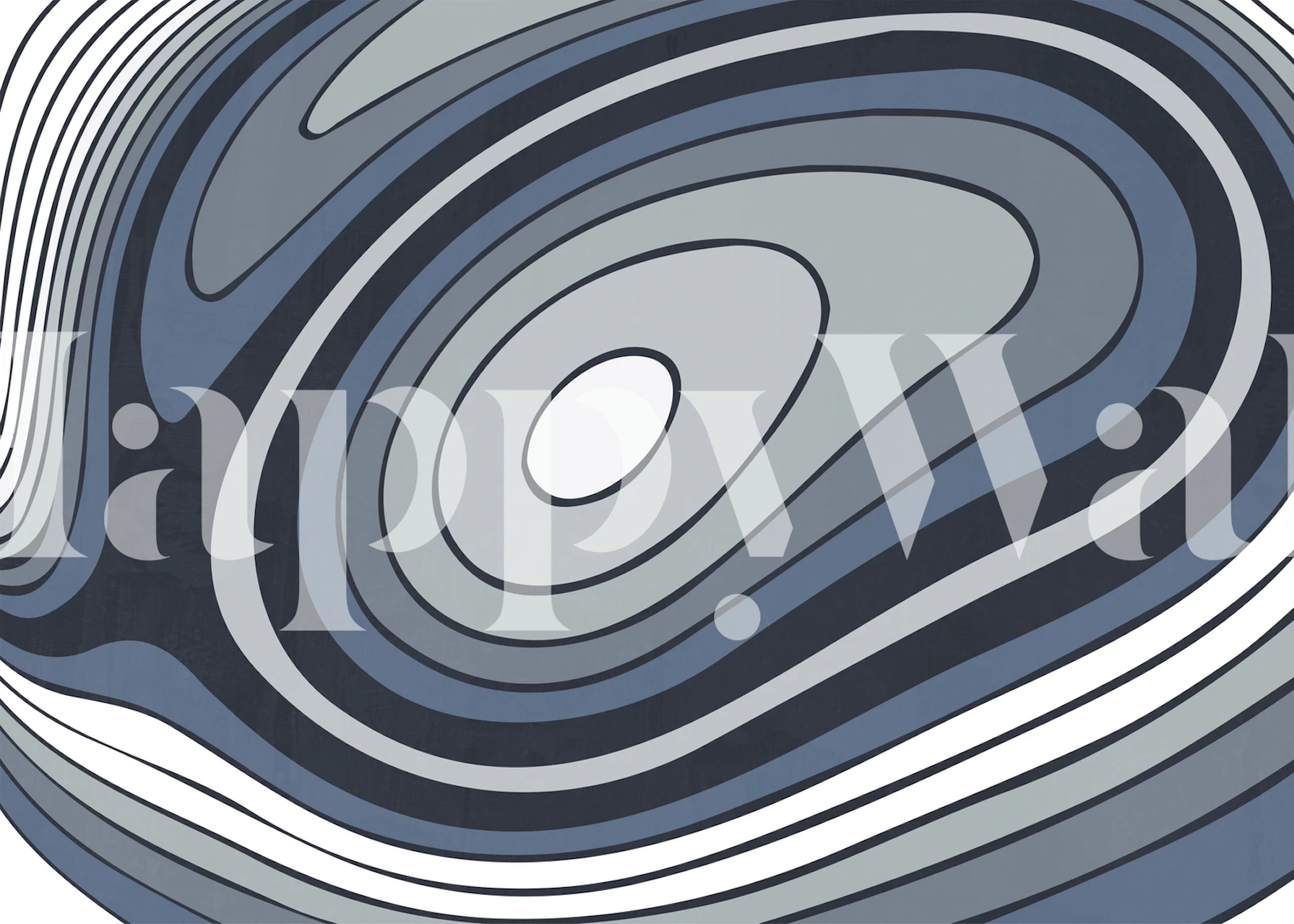 Zidna slika sa apstraktnim sivim vrtložnim uzorkom