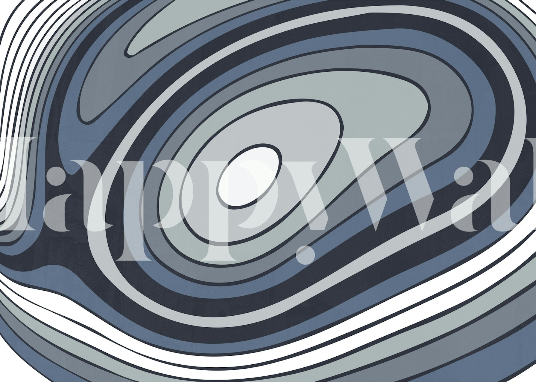 Abstract grey swirling pattern wall mural