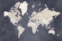 Detailed world map Glyn wallpaper