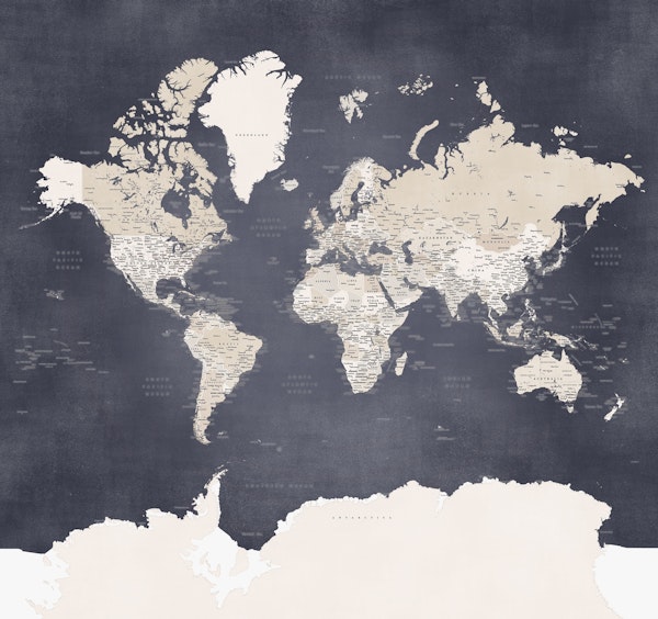 World map Glyn Antarctica