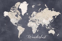 Wanderlust Glyn world map wallpaper