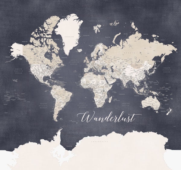 Wanderlust world map Glyn A