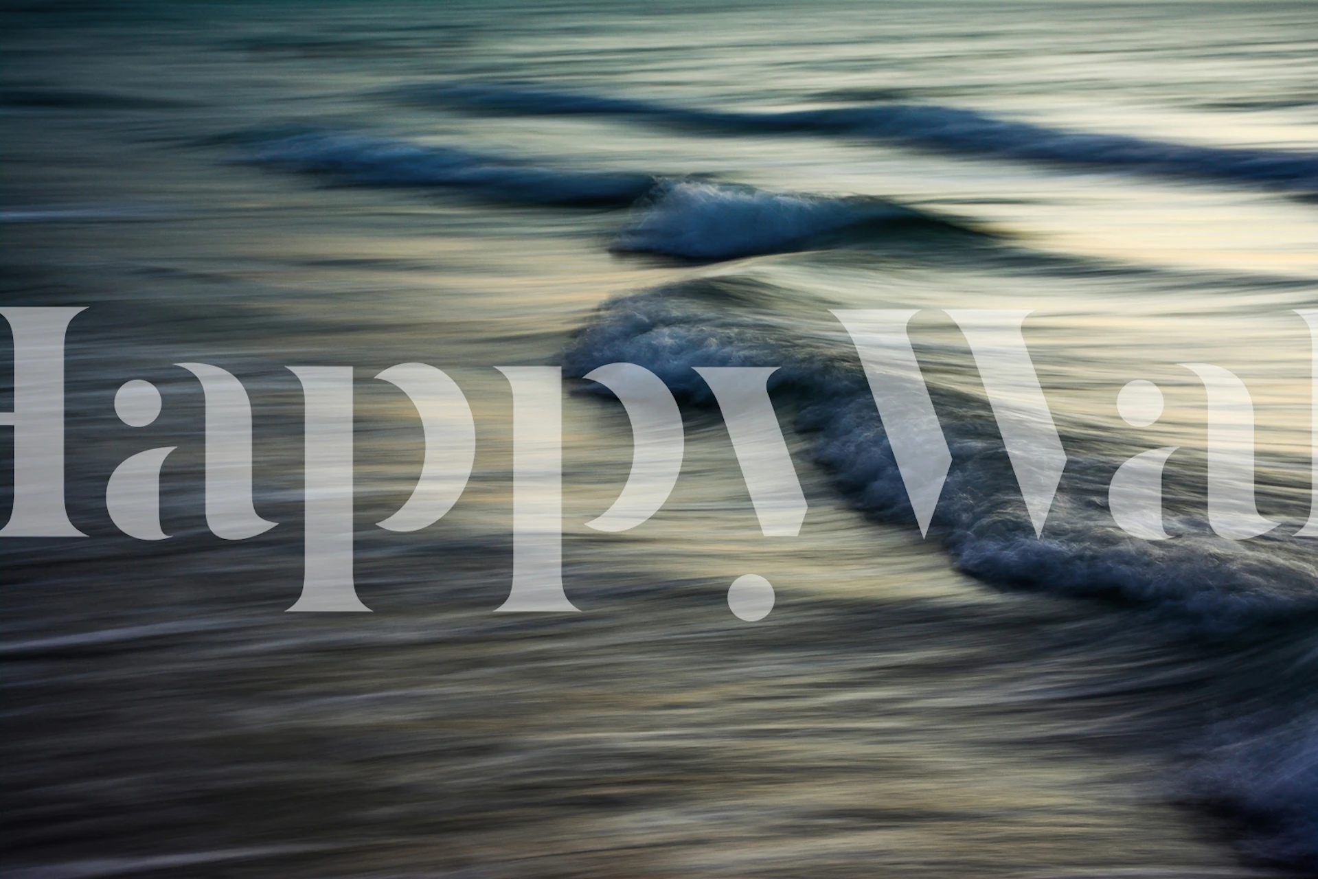 Waves I wallpaper in a room setting
