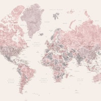 Detailed world map Majken ταπετσαρία